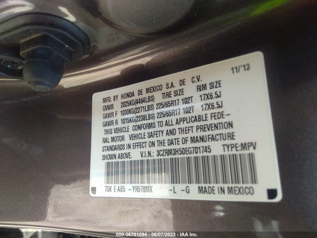 Honda CR-V EX 2014 3CZRM3H50EG701745 Image 9