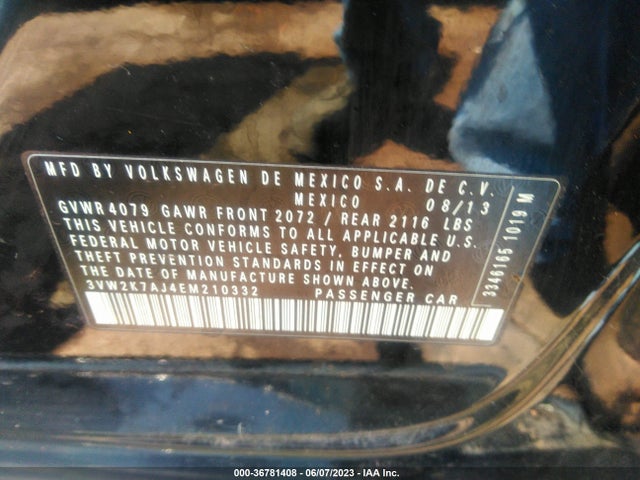 3VW2K7AJ4EM210332 Volkswagen Jetta Sedan S