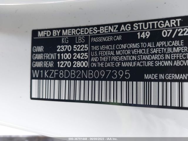 W1KZF8DB2NB097395 Mercedes-Benz E-class E 350