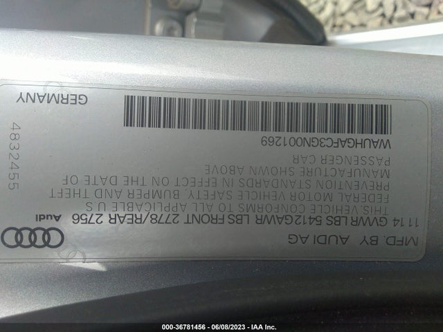 WAUHGAFC3GN001269 Audi A6 3.0t Prestige