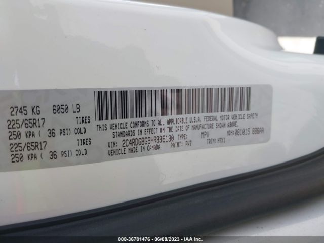 2C4RDGBG9HR839130 Dodge Grand Caravan Se