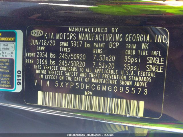 5XYP5DHC6MG095573 KIA Telluride Sx