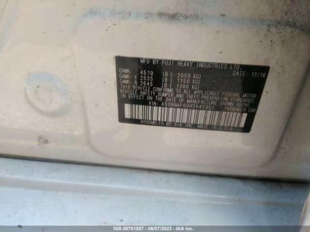 4S3BNAF60H3042352 Subaru Legacy Premium
