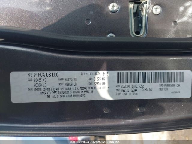 2C3CDXCT1FH915352 Dodge Charger Road/track
