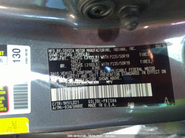 Toyota SIENNA SE 2017 5TDXZ3DC8HS786309 Image 9