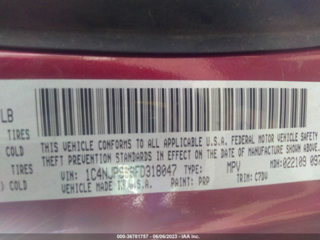 1C4NJPBB9FD318047 Jeep Patriot Sport