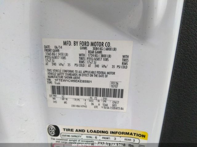 1FTEW1CM5EKE85501 Ford F-150 Xl/stx/xlt