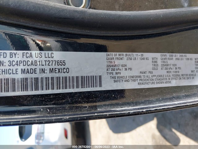 Dodge Journey Se Value 2020 3C4PDCAB1LT277655 Image 10