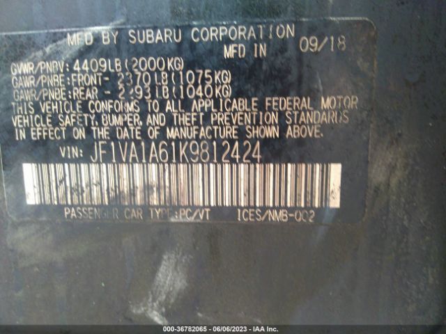 JF1VA1A61K9812424 Subaru WRX