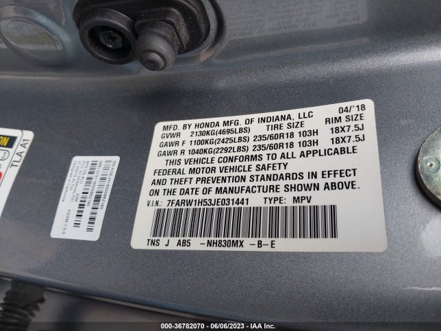 Honda CR-V EX 2018 7FARW1H53JE031441 Image 9
