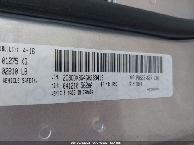2C3CDXBG4GH233412 Dodge Charger Se
