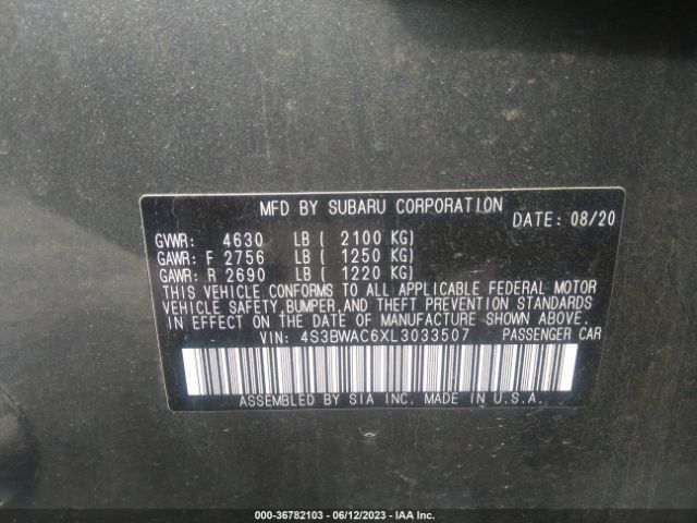 4S3BWAC6XL3033507 Subaru Legacy Premium