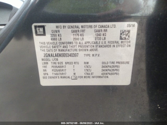 Chevrolet EQUINOX LS 2014 2GNALAEK6E6340397 Image 9