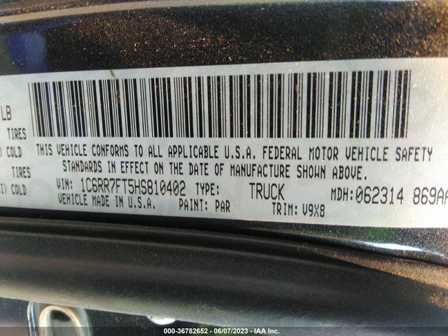 RAM 1500 Express 2017 1C6RR7FT5HS810402 Image 10