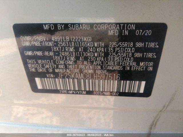 JF2SKAMC8LH597516 Subaru Forester Sport