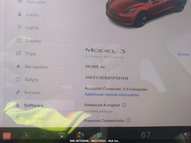 Tesla Model 3 Range Battery 2018 5YJ3E1EA1JF051418 Image 15