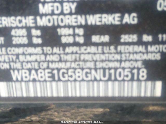 WBA8E1G58GNU10518 BMW 3 Series 320i