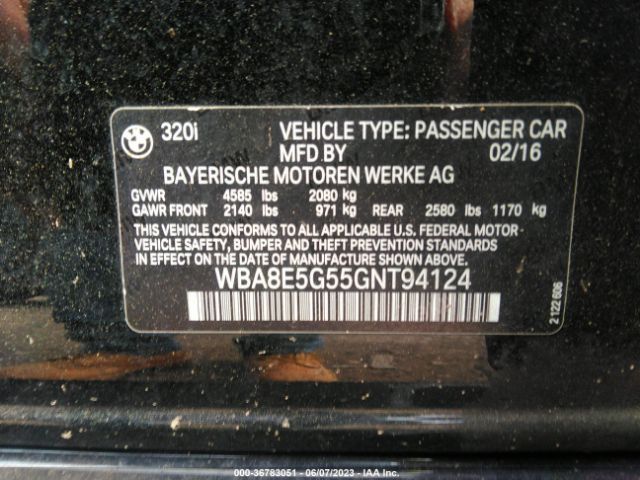 WBA8E5G55GNT94124 BMW 3 Series 320i Xdrive