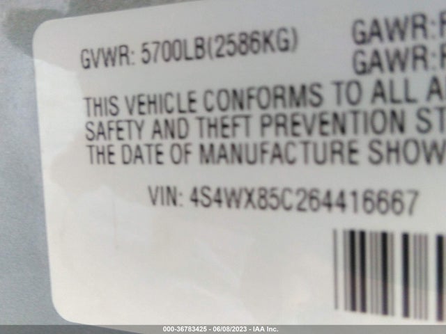 2006 SUBARU B9 TRIBECA 7-PASS VIN: 4S4WX85C264416667