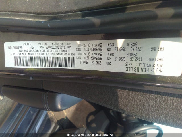 Dodge DURANGO LIMITED 2015 1C4RDJDG5FC830070 Image 9