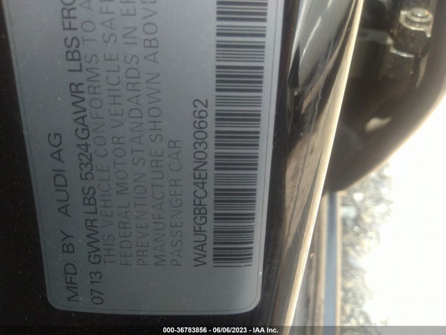 WAUFGBFC4EN030662 Audi A6 3.0t Premium Plus