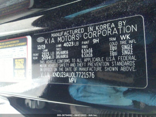 KNDJ23AU0L7721576 KIA SOUL LX