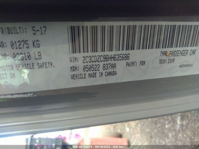 2C3CDZC96HH635686 Dodge Challenger Srt Hellcat