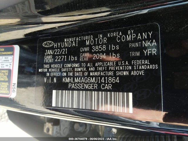 Hyundai ELANTRA SEL 2021 KMHLM4AG6MU141864 Image 25