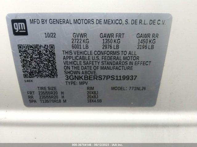 Chevrolet BLAZER RS 2023 3GNKBERS7PS119937 Image 9