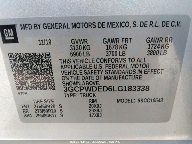Chevrolet Silverado 1500 Rst 2020 3GCPWDED6LG183338 Image 9