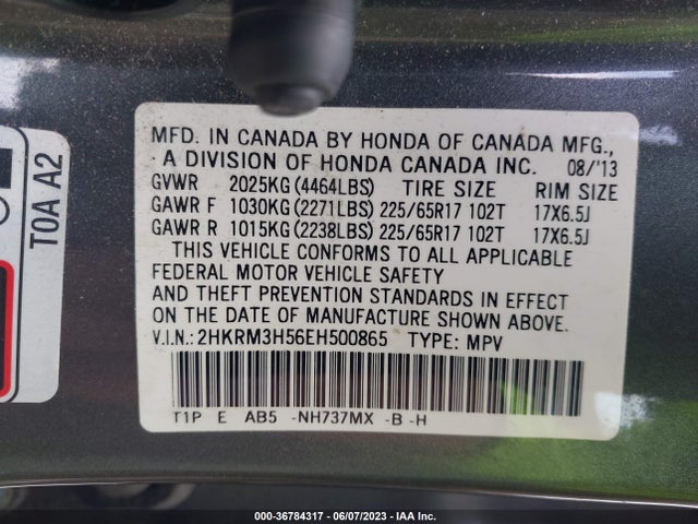 Honda CR-V EX 2014 2HKRM3H56EH500865 Image 11