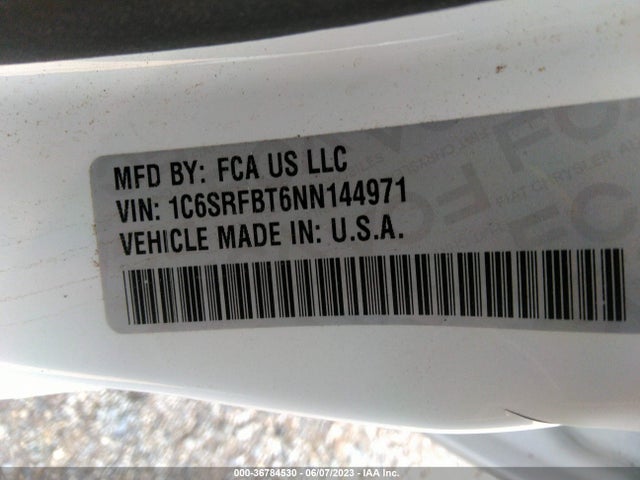 1C6SRFBT6NN144971 RAM 1500 Big Horn