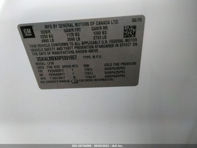 2GKALMEK8F6391657 GMC Terrain Sle