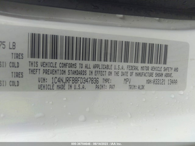 1C4NJRFB8FD347836 Jeep Patriot High Altitude Edition
