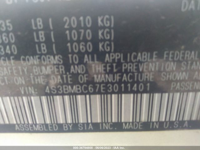 4S3BMBC67E3011401 Subaru Legacy 2.5i Premium