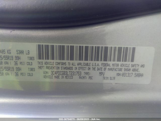 3C4PDCGB3LT231753 Dodge Journey Crossroad