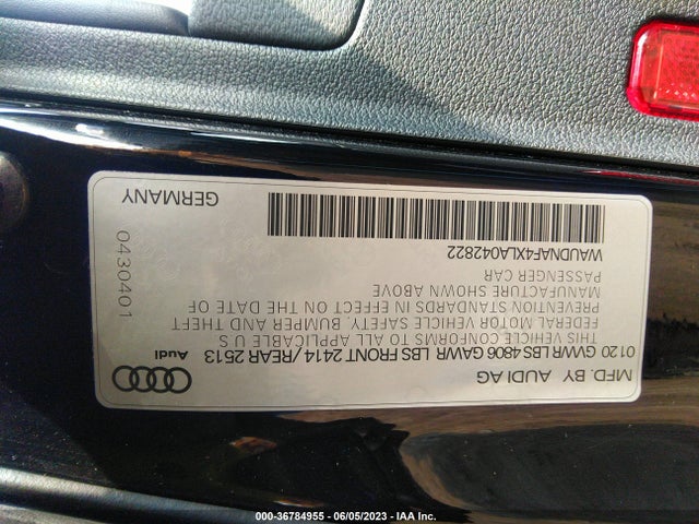 WAUDNAF4XLA042822 Audi A4 PREMIUM