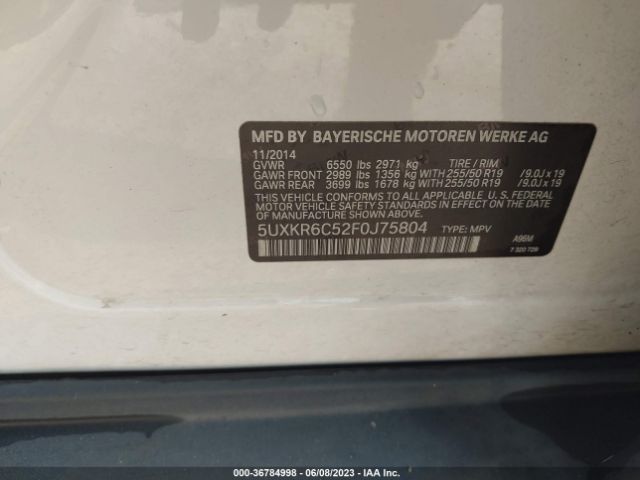 5UXKR6C52F0J75804 BMW X5 Xdrive50i