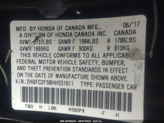 Honda Civic Sedan Lx 2017 2HGFC2F58HH551611 Image 10