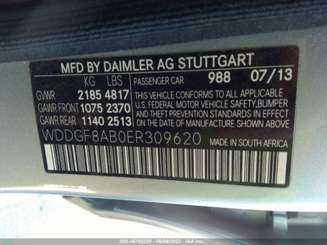 WDDGF8AB0ER309620 Mercedes-Benz C-class C 300