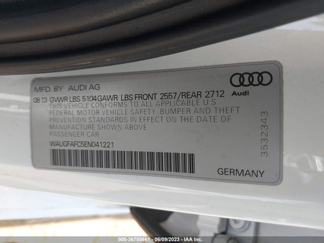 WAUGFAFC5EN041221 Audi A6 2.0t Premium Plus