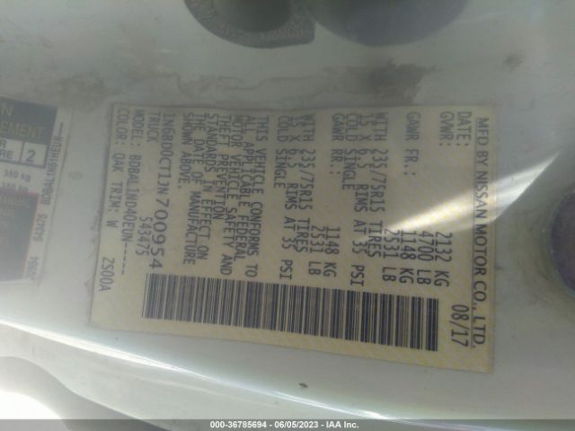 1N6BD0CT1JN700954 Nissan FRONTIER S