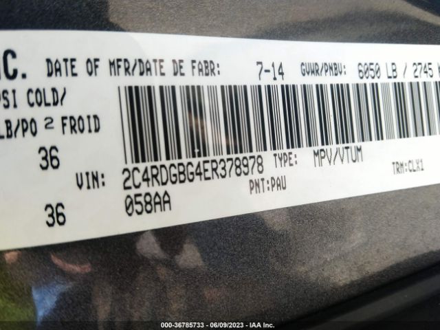 2C4RDGBG4ER378978 Dodge Grand Caravan 30th Anniversary