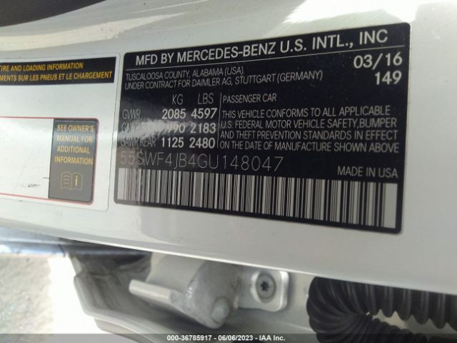 55SWF4JB4GU148047 Mercedes-Benz C-class C 300