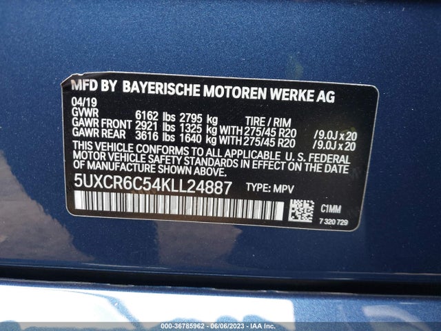 BMW X5 Xdrive40i 2019 аукцион фото