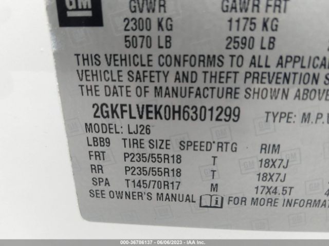 2GKFLVEK0H6301299 GMC Terrain Denali