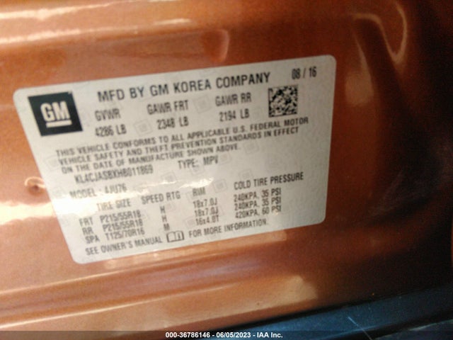Buick Encore Preferred 2017 KL4CJASBXHB011869 Image 9