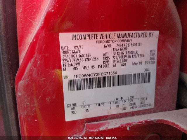 2015 Ford F-450, VIN: 1FD0W4GY2FEC71554