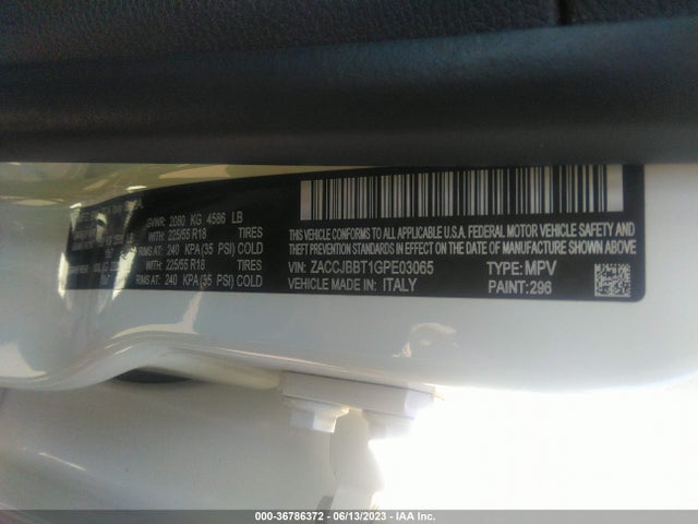 ZACCJBBT1GPE03065 Jeep Renegade 75th Anniversary