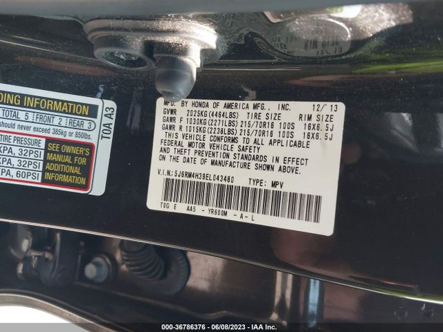 Honda CR-V LX 2014 5J6RM4H39EL043480 Image 10